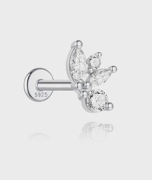 925 Sterling Zilveren Kolibrie Oorbellen Dames - 18K Goudkleurig Platte Achterkant Studs