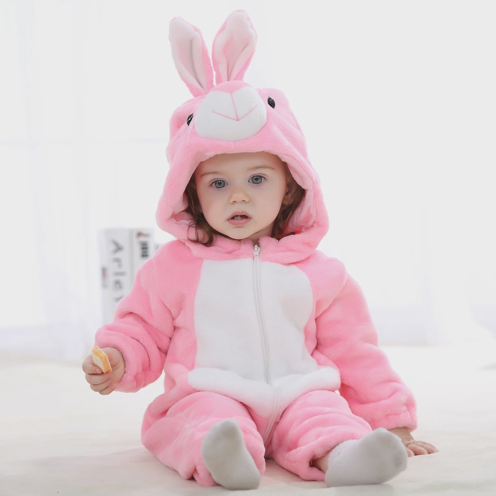 Baby Romper Dierenkostuum Kigurumi - Zacht Flanellen Jumpsuit voor Jongens & Meisjes
