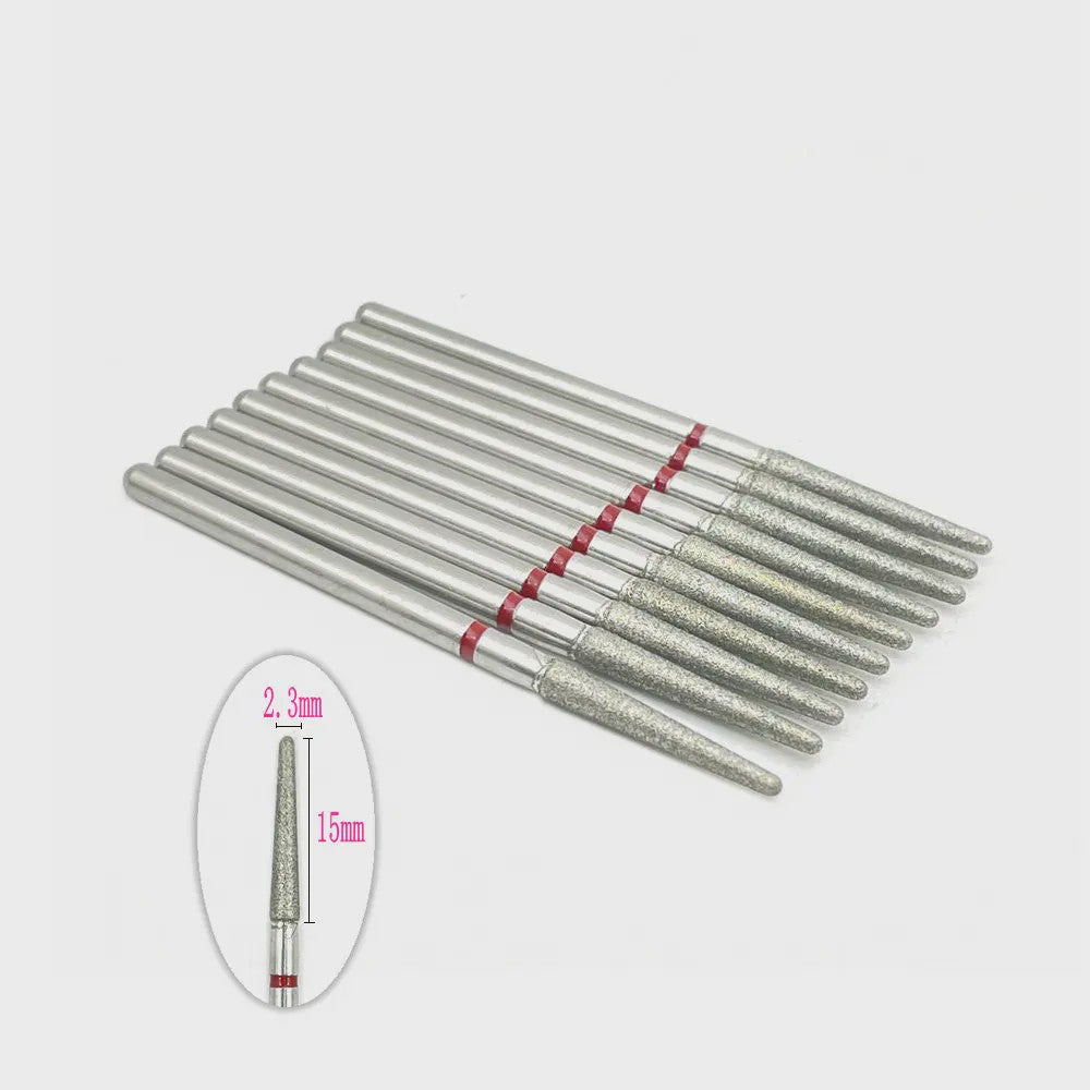 10x Diamant Freesbits Set - 2.35mm Schacht voor Tandheelkunde & Nagelstyling