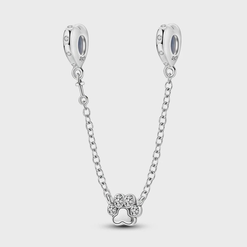 925 Sterling Zilveren Veiligheidsketting Bedel voor Armbanden - Maan, Ster, Vlinder, Hart