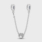 925 Sterling Zilveren Veiligheidsketting Bedel voor Armbanden - Maan, Ster, Vlinder, Hart