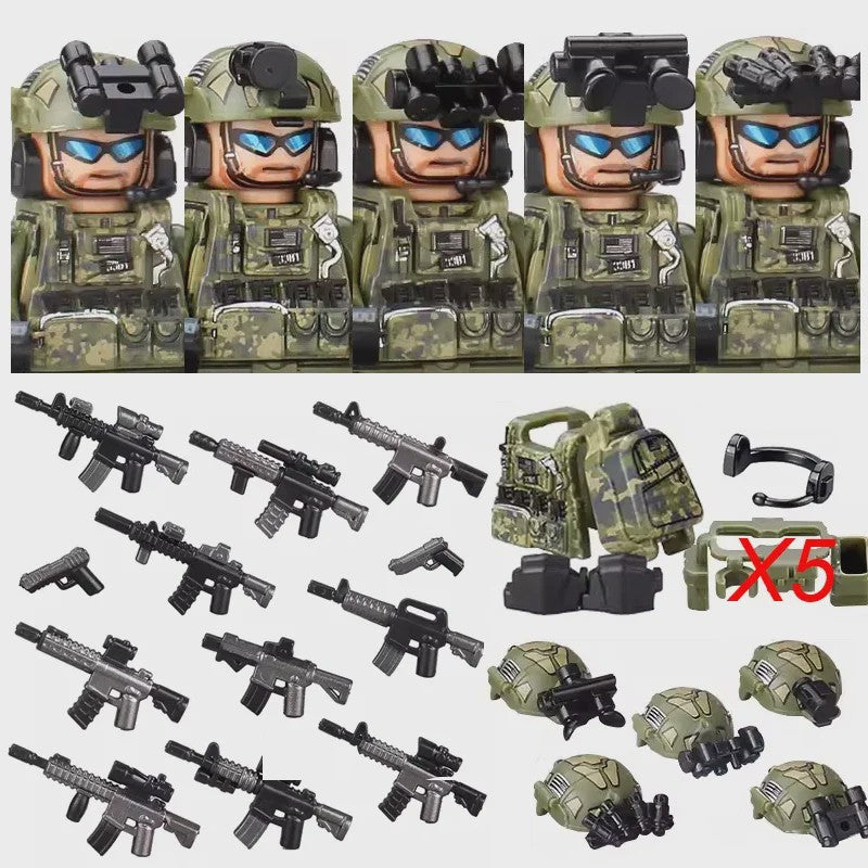 Bouwstenen Militaire Special Forces Commando Figuren met Wapens