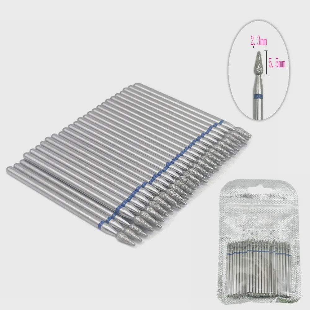 50 Stuks Diamant Freesjes Set - 2.35mm Schacht voor Nagel- en Tandheelkundig Gebruik