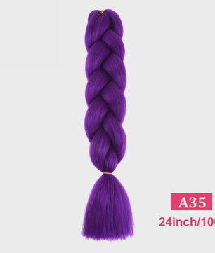 24 Inch Jumbo Braids Haarverlenging - Synthetisch Vlecht Haar in Kleurrijke Tinten
