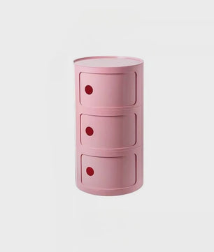 Moderne Ronde Nachtkastje - Minimalistisch Plastic Bijzetkastje