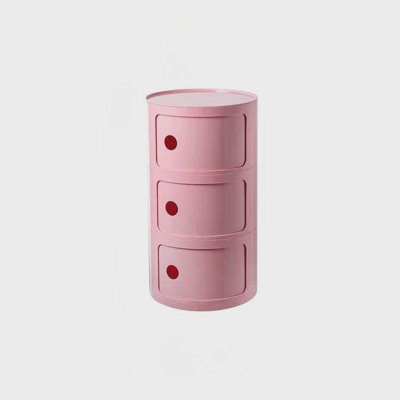 Moderne Ronde Nachtkastje - Minimalistisch Plastic Bijzetkastje