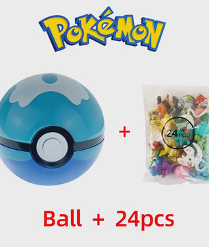 Set van 24 Pokemon Figuren - Diverse Stijlen, 2-3cm - Pikachu, Pokeball & Meer - Leuk Cadeau