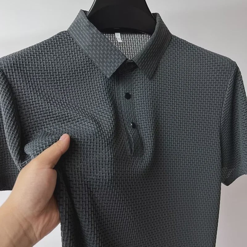 Heren Zomer Polo Shirt Korte Mouw Ademend Sneldrogend Mesh Zakelijk Casual