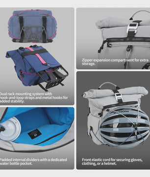 Rhinowalk Vouwfiets Tas 17L Quick-Release Stuur- of Mandtas met Ondersteuningsplaat