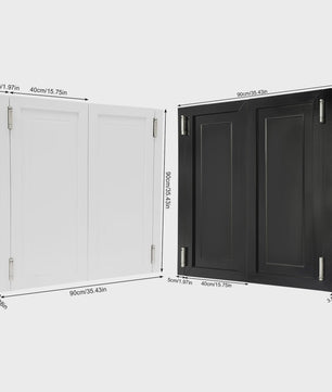 Houten Dubbele Scharnierdeuren 90x40cm - Zwaaiend voor Corridors & Trappen