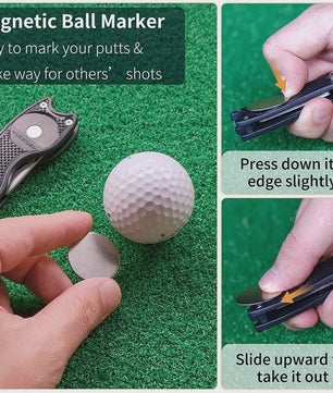 Opvouwbare Golf Divot Reparatie Tool met Magnetische Bal Marker