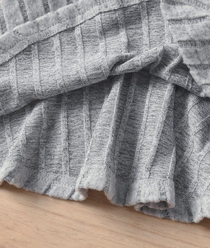 Schattig Kinder Meisjes Set: Lange Mouw Top met Strik en Broek