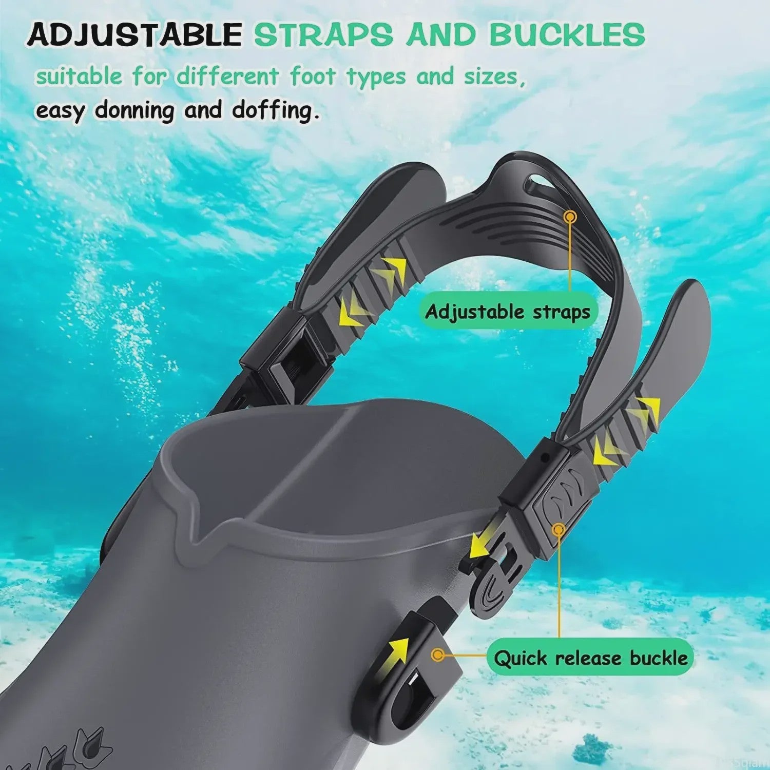 Verstelbare Duikvinnen voor Volwassenen - Comfortabel Snorkelen & Zwemmen