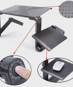 Verstelbare Laptoptafel 360° Draaibaar - Ideaal voor Bed, Bank & Bureau
