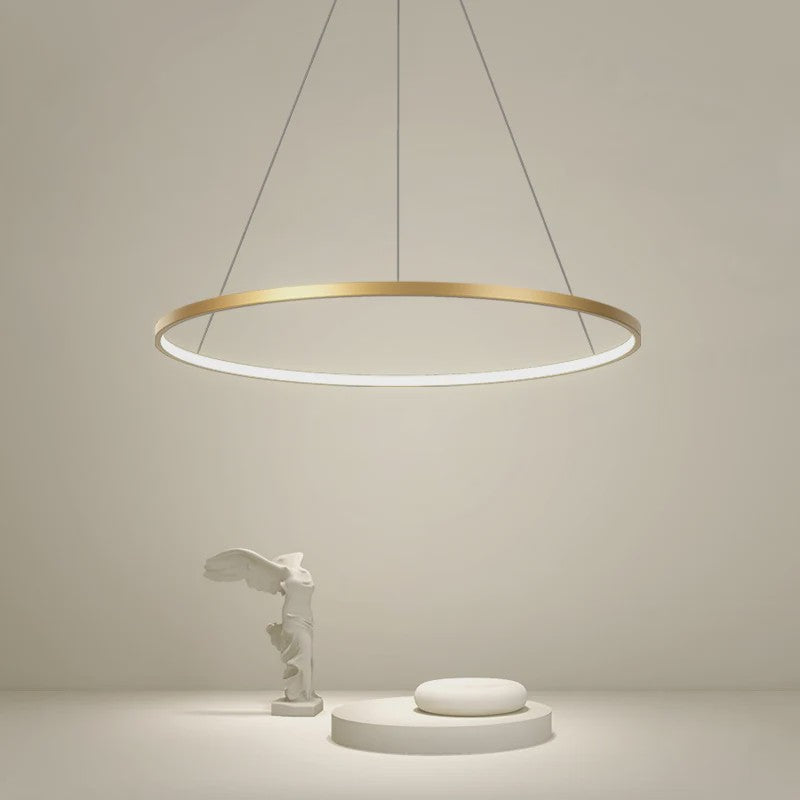 Moderne Ronde LED Plafondlamp Zwart/Wit - Dimbaar Hanglamp voor Keuken en Woonkamer