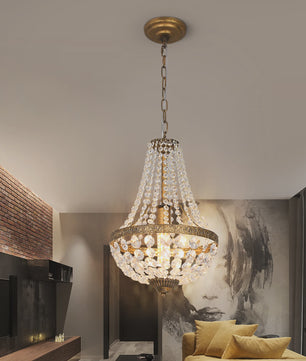 Luxe Kristallen Kroonluchter Hanglamp - Retro Design voor Woonkamer & Eetkamer