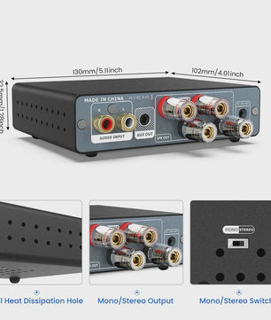 AIYIMA A07 MAX Krachtige Klasse D Versterker - 300W x2 Stereo / 600W Mono