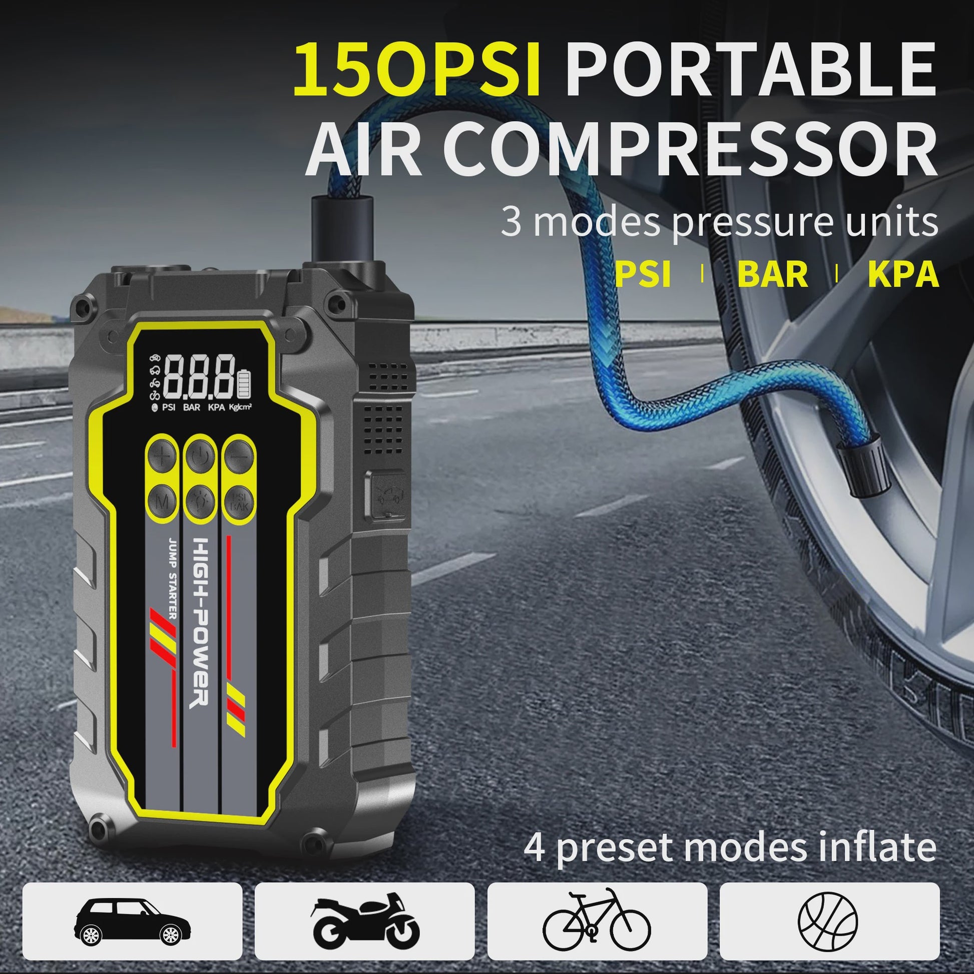 AntPower 1200A 4-in-1 Jump Starter: Krachtige Powerbank & Accubooster voor Benzine en Diesel