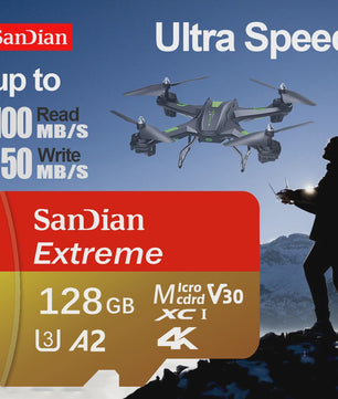 SanDian Extreme Micro SD Kaart - Hoge Snelheid UHS-I U3 V30 A2 - 32GB tot 512GB