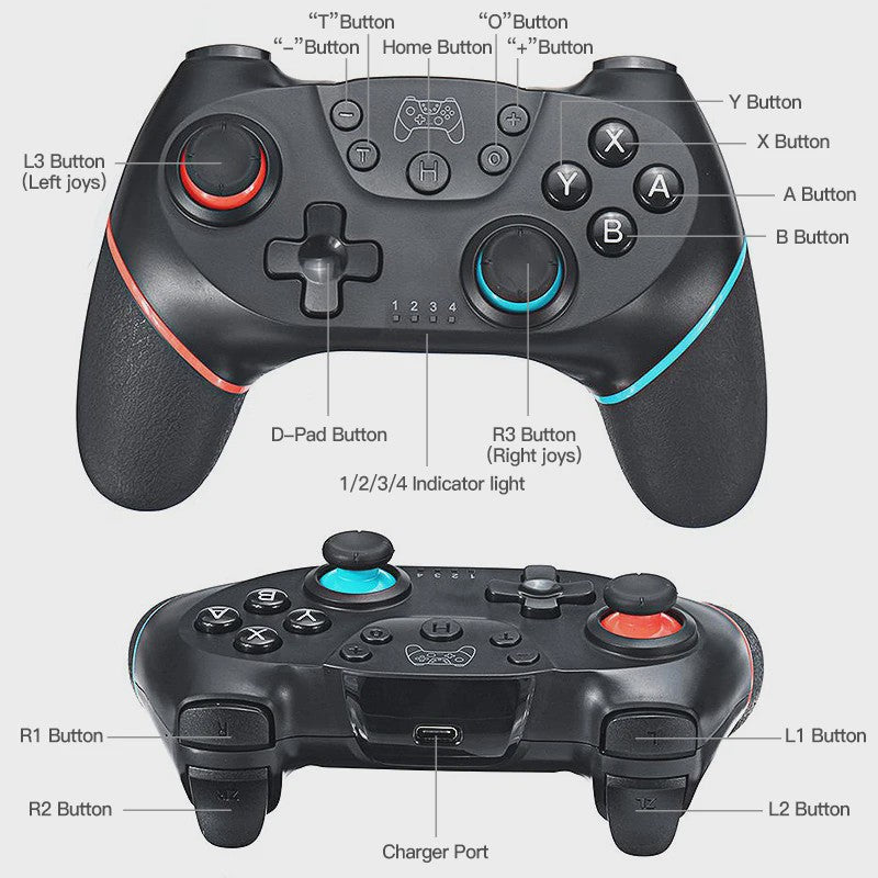 Draadloze Bluetooth Game Controller voor Nintendo Switch, OLED, Lite & PC - Gamepad Joystick