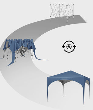 WOLTU 3x3m Waterdichte Partytent Gazebo - Inklapbaar & Snel Opzetbaar voor Tuin & Markt
