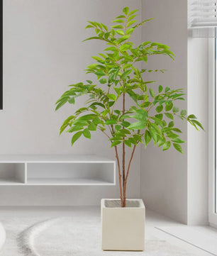 Grote Kunstplant Ficus Boom - 76-140cm - Realistische Kunst Banyan Plant met Groene Bladeren voor Huis en Tuin Decoratie