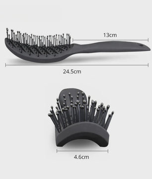 Gevormde Vent Haarborstel - Anti-statisch, Ontklittend & Scalp Massager voor Salonkwaliteit Styling