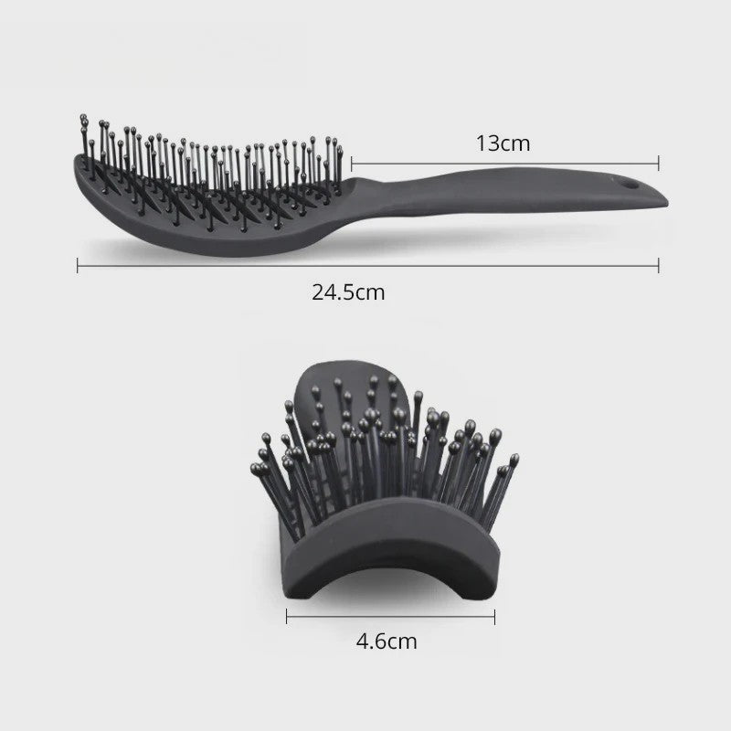 Gevormde Vent Haarborstel - Anti-statisch, Ontklittend & Scalp Massager voor Salonkwaliteit Styling