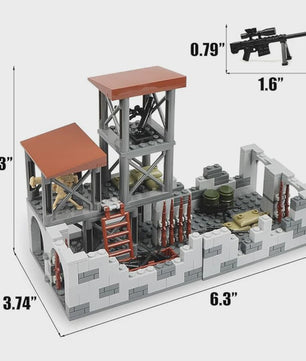 Bouwset Militaire Basis WO2 - Modelbouw Speelgoed met Wapens voor Jongens