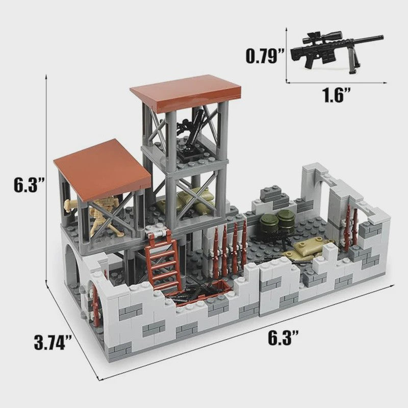 Bouwset Militaire Basis WO2 - Modelbouw Speelgoed met Wapens voor Jongens