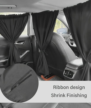 4-delige Set Auto Gordijnen: Privacy & Zonwering voor Comfortabel Reizen en Slapen