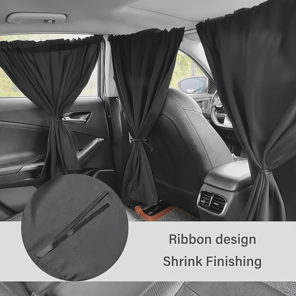 4-delige Set Auto Gordijnen: Privacy & Zonwering voor Comfortabel Reizen en Slapen