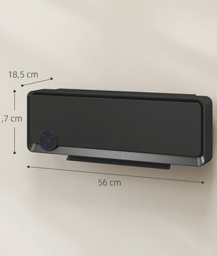 Homcom Elektrische Wandverwarming 2000W met LED Display en Afstandsbediening