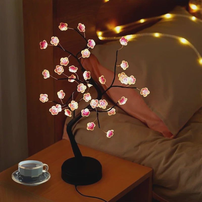 Bloesem Boom Nachtlamp - Sfeervolle LED Decoratie met USB/Batterij & Touch Switch