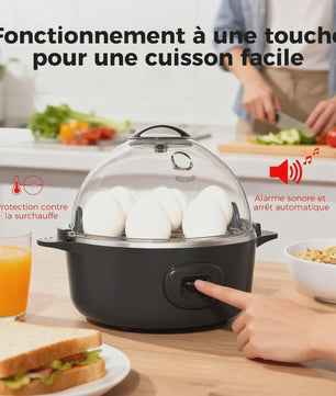 Multifunctionele Eierkoker voor 7 Eieren - Zacht, Medium, Hardgekookt & Omelet