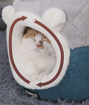 Zachte Pluche Kattenmand & Hondenhok - Warm Winter Nest voor Puppy's en Kittens
