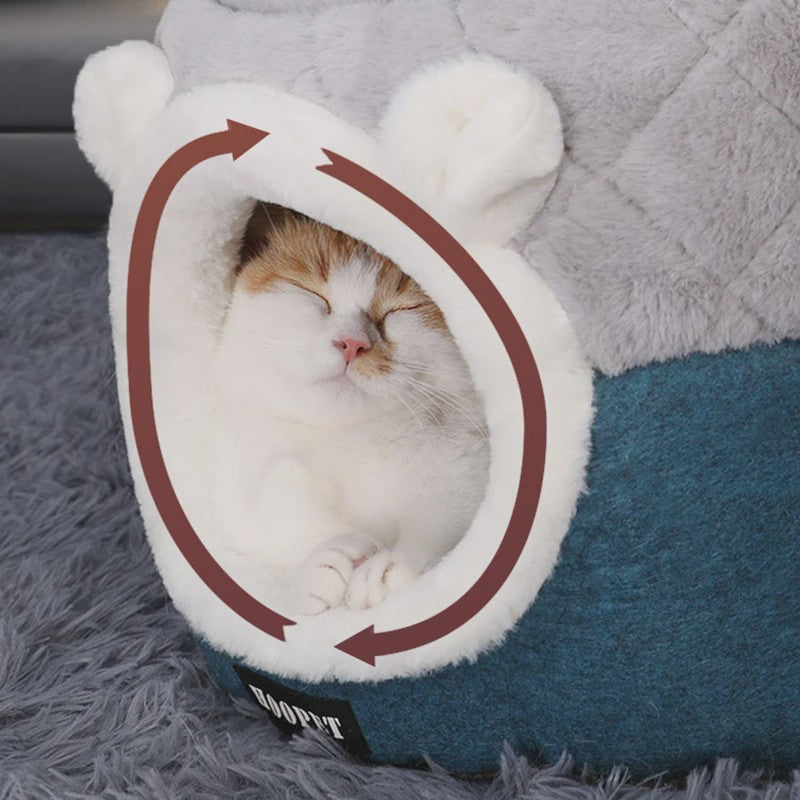 Zachte Pluche Kattenmand & Hondenhok - Warm Winter Nest voor Puppy's en Kittens