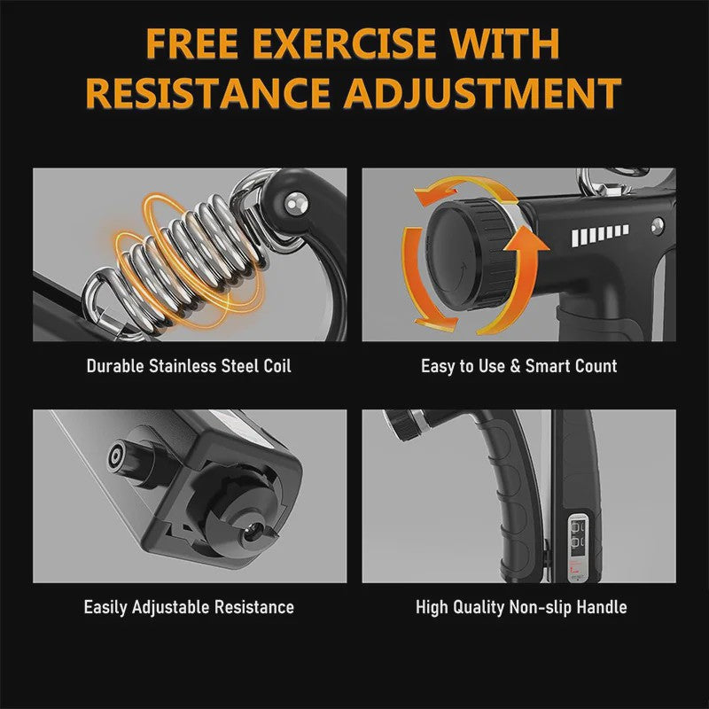 Verstelbare Hand Grip Kracht Trainer Set (100/200kg) met Teller - Hand, Pols & Onderarm Oefening