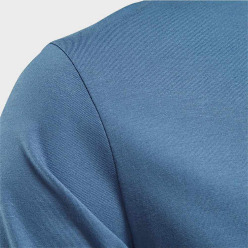 AIOPESON Heren Basic Longsleeve T-shirt - Katoen, Ronde Hals, Effen Kleur