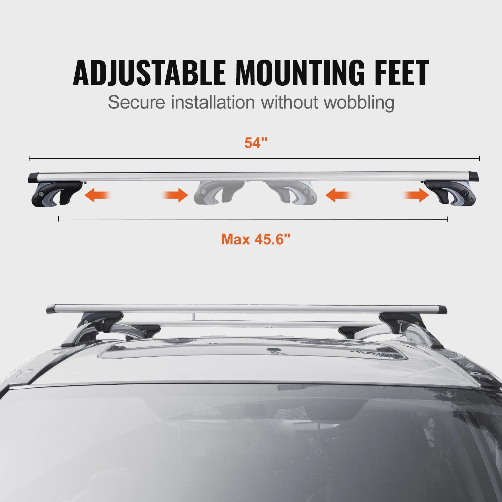 Verstelbare Aluminium Dakdragerset - 2 Stuks voor SUV & Sedan - 90kg Draagvermogen