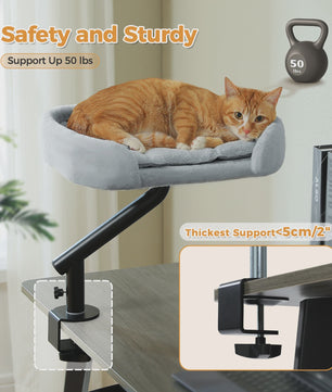 360° Draaibare Kattenmand voor Bureau - Comfortabele Hangmat voor Binnenkatten