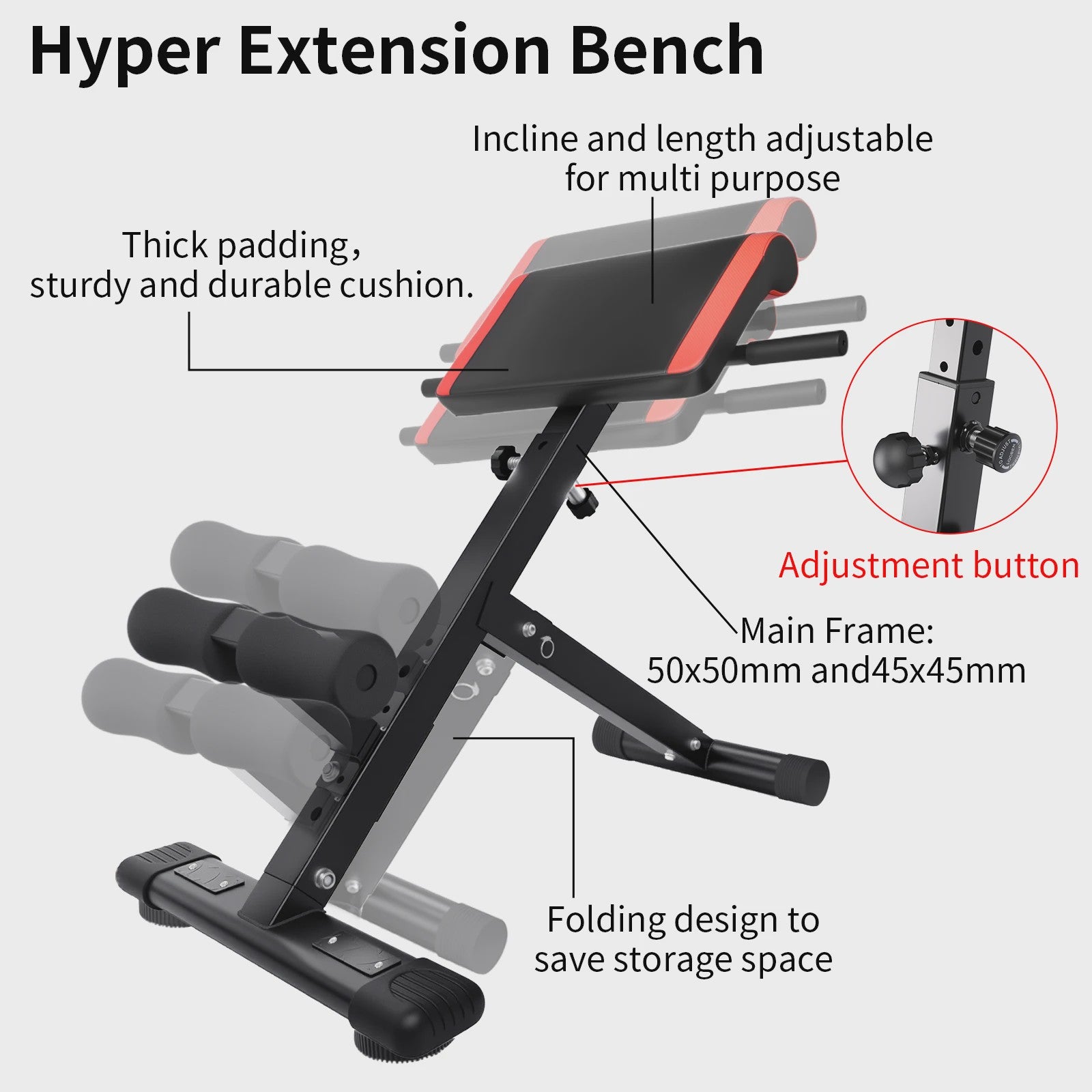 3-in-1 Multifunctionele Fitness Bank: Romeinse Stoel & Buiktrainer voor Full-Body Core Training