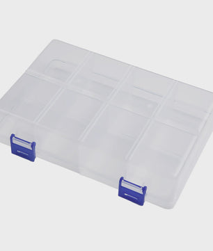 Opbergdoos met 8 Vakjes - Verstelbare Plastic Organizer voor Schroeven, Pillen & Gereedschap (20x13.5x4.5cm)
