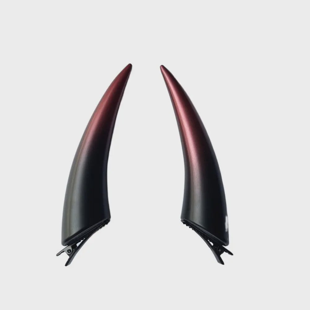 Griezelige Duivel Hoorntjes Haarclips - Lichtgevend & Gothic Accessoire voor Feestjes