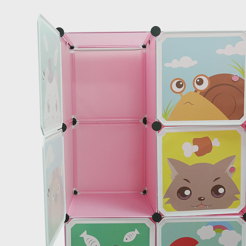 Kinder Kledingkast Uitbreidbaar met Deuren & Hangers - 111x37x147 cm