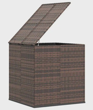 Bruine PE Rotan Kussenbox 100x97.5x104 cm - Weerbestendige Tuinopbergbox