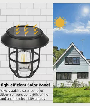 Solar Buitenlamp met Hangende Lantaarn - Decoratieve Tuinverlichting voor Pad, Oprit & Muur