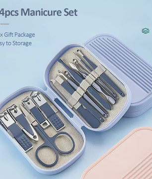 14-delige Luxe Manicure en Pedicure Set - Roestvrij Staal