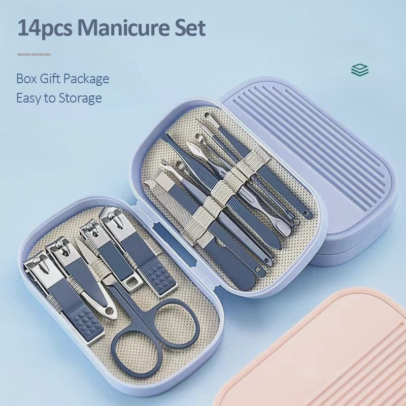 14-delige Luxe Manicure en Pedicure Set - Roestvrij Staal