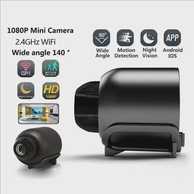 Mini WiFi Camera 1080P HD met Nachtzicht - Beveilig Huis, Kinderen & Huisdieren